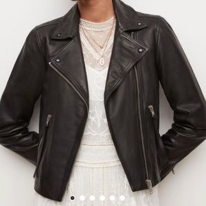 All Saints Dalby Leather Biker Jacket (black) US 4